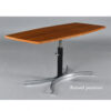 Raised adjustable height narrow table
