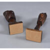 Cork on bottom of wood sculptures