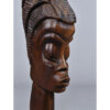 African woman wood carved bust