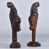 Solid wood carved African women busts