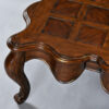 Scalloped edge French Regency style coffee table in cherry wood