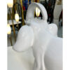 Back view Pereiras of Portugal white ceramic elephant