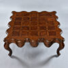 Marge Carson attributed French Louis XV scalloped edge square coffee table