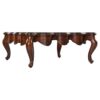 Scalloped edge Marge Carson cabriole leg square coffee table
