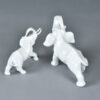Pair Pereiras of Portugal white ceramic elephant