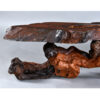 Rustic live edge wood slab coffee table