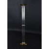 Vintage 1980s Art Deco Lucite clear acrylic and brass torchiere lamp