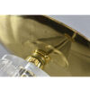 Vintage 1980s Art Deco Lucite clear acrylic and brass torchiere floor lamp