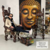 Witco throne chairs and frog foot stool