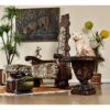 Witco frog foot stool toad ottoman with Witco throne chair
