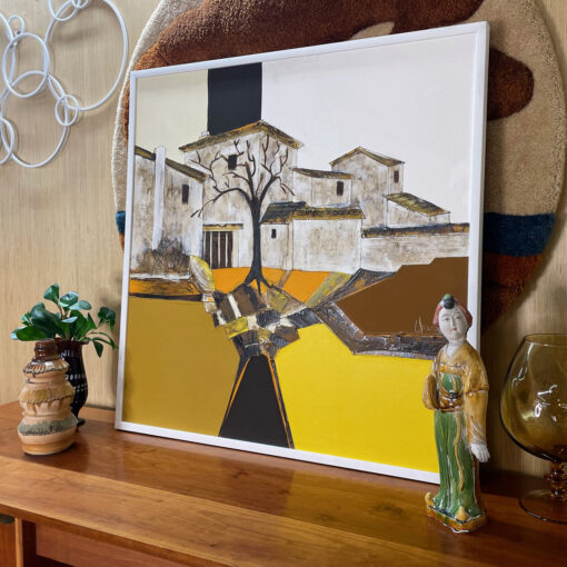 Frank Walcutt Mid-Century Modern vintage 1970s painting