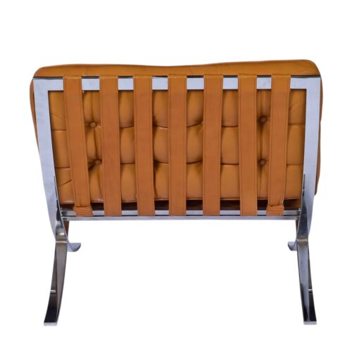 Bernhardt Flair afer Mies Van Der Rohe Butterscotch brown leather Barcelona chairs