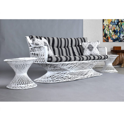 Spun fiberglass vintage outdoor sofa by Russell Woodard