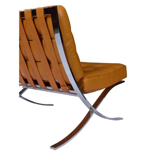Bernhardt Flair afer Mies Van Der Rohe Butterscotch brown leather Barcelona chairs