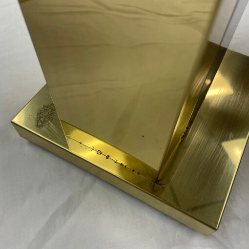 Gold and black vintage metal table lamps