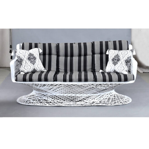 Spun fiberglass vintage outdoor sofa by Russell Woodard