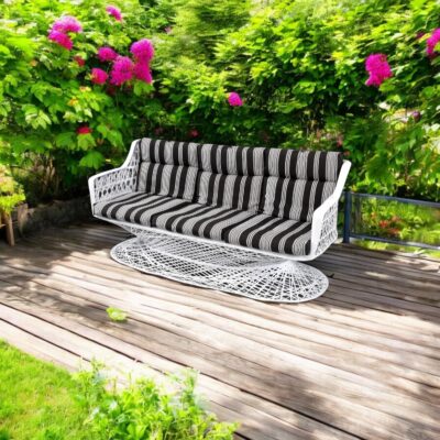 Spun fiberglass vintage outdoor sofa by Russell Woodard