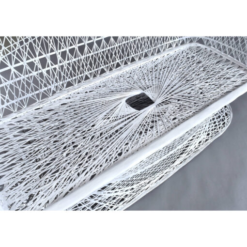 Spun fiberglass vintage outdoor sofa by Russell Woodard