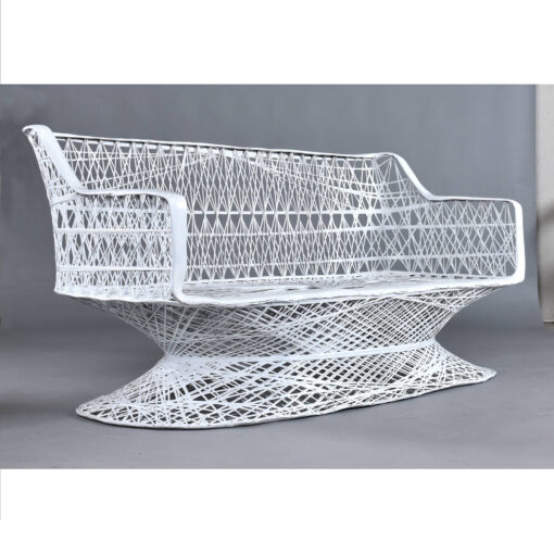 Spun fiberglass vintage outdoor sofa by Russell Woodard