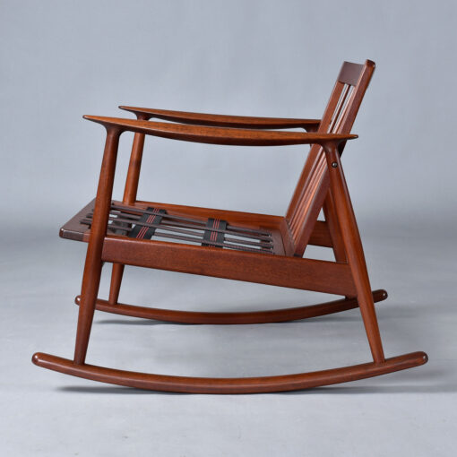 Moreddi Danish teak and leather rocking chair
