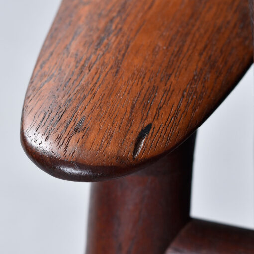 Pair of MM Moreddi Danish teak rocking chairs in new black leather