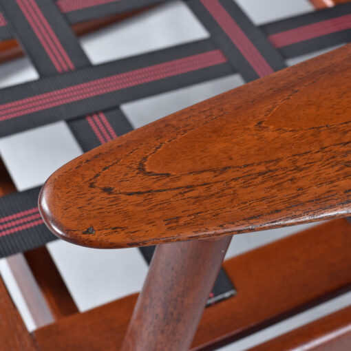 Moreddi Danish teak and leather rocking chair