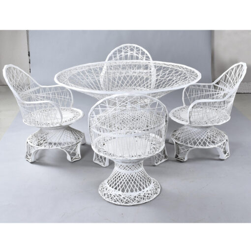 Restored vintage Russell Woodard spun fiberglass outdoor dining set
