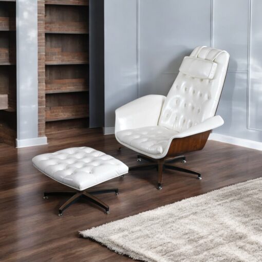 George Mulhauser style Mr. Chair with ottoman similar to Plycraft