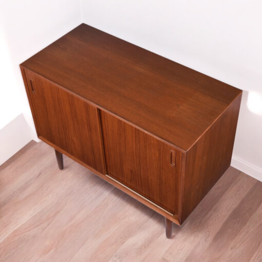 Danish Modern Modular Teak Sliding Door Cabinets by Lyby Mobler - Image 11