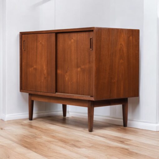 Lyby Mobler Modular Danish teak cabinets with sliding doors