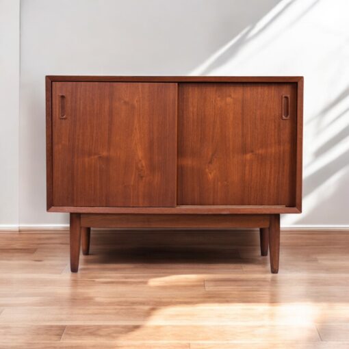 Lyby Mobler Modular Danish teak cabinets with sliding doors