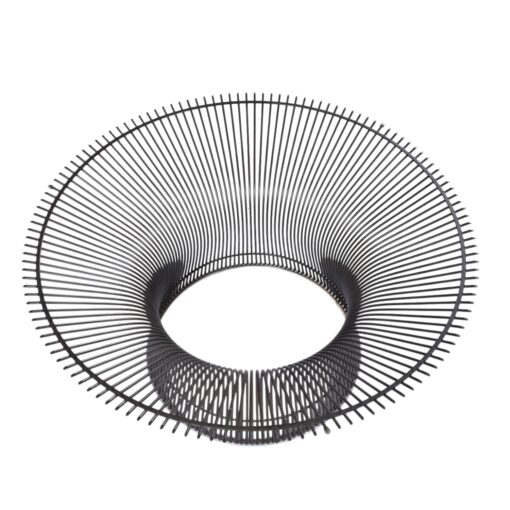 Warren Platner coffee table metallic wire base with round glass top