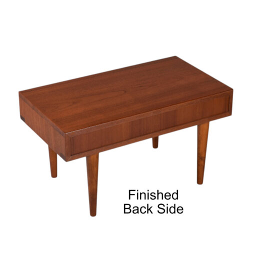 Lyby Mobler Danish Teak Wide nightstand with drawer and finished back