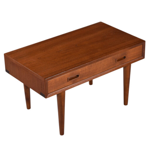 Lyby Mobler Danish Teak Wide nightstands with drawer and finished back