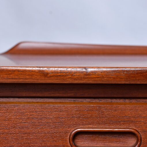 Svend Madsen Danish teak desk with bowed top and bookcase facade