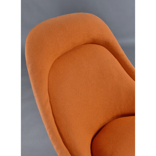Warren Platner for Knoll 1972 orange Easy Chair with ottoman in bronze finish