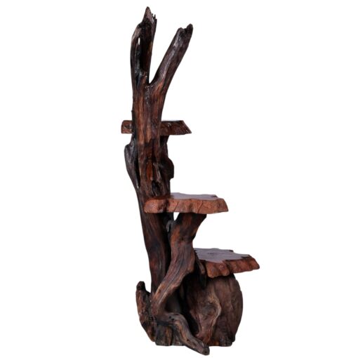 Live edge rustic tree pedestal