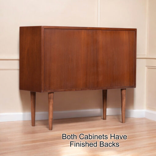 Lyby Mobler narrow Danish teak cabinet with sliding doors