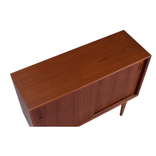 Lyby Mobler narrow Danish teak cabinet with sliding doors