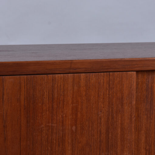 Pair of Narrow Lyby Mobler Danish Teak Sliding Door Cabinets - Image 9