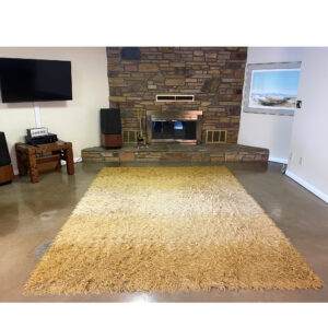 Svangstarya Beige Ombre Nearly 11 x 7 Swedish Wool Rya Rug