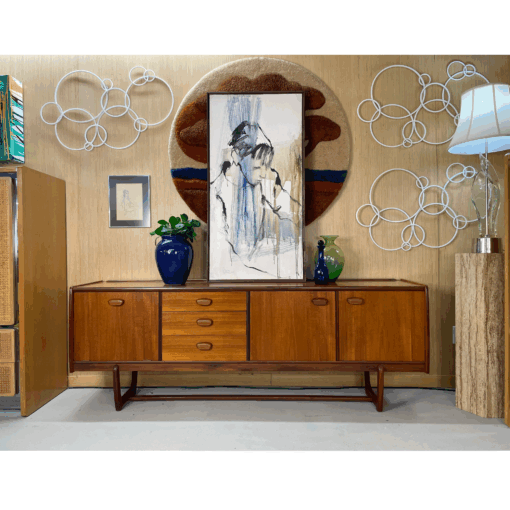 White circles metal wall art sculptures