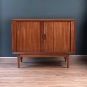 Lyby Mobler Danish Teak Cabinet with Tambour Doors