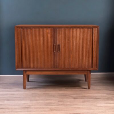 Lyby Mobler Danish teak tambour door credenza