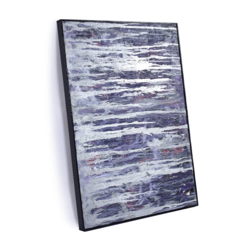 Vertical Goldberg 1960s New York School purple and silver Abstract Expressionist painting