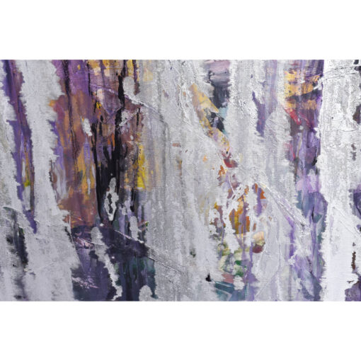 Goldberg 1960s New York School purple and silver Abstract Expressionist painting