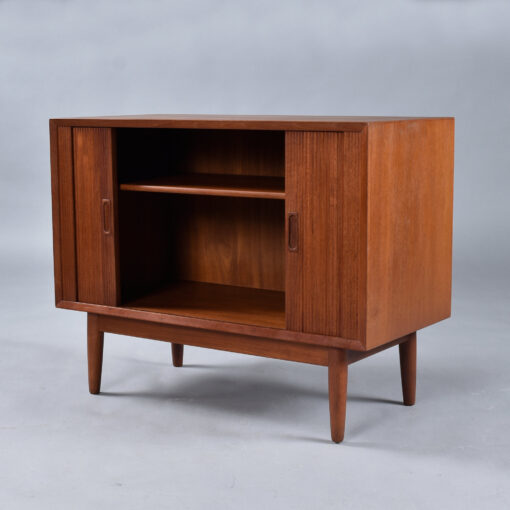 Lyby Mobler Danish teak tambour door credenza