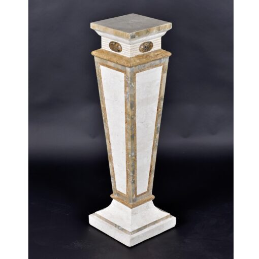 Maitland Smith Art Deco style stone pedestal
