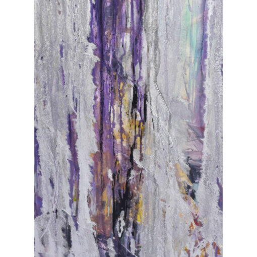 Goldberg 1960s New York School purple and silver Abstract Expressionist painting