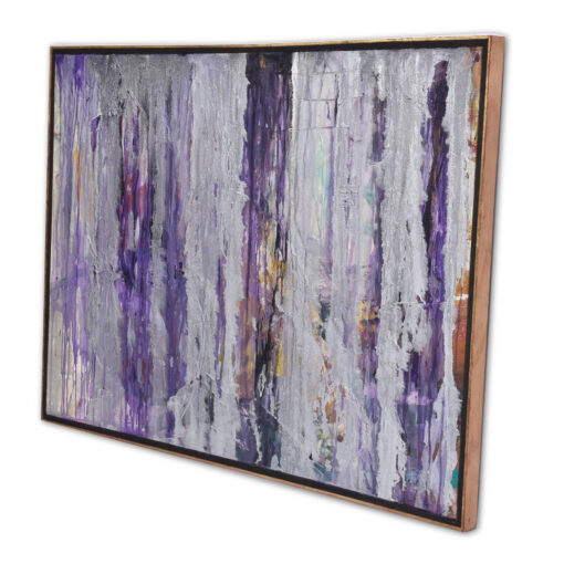 Goldberg 1960s New York School purple and silver Abstract Expressionist painting